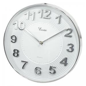 Relógio de Parede Quartz Prata 30Cm Decorativo