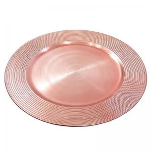 Sousplat Redondo Borda Canelada Rose - Cim