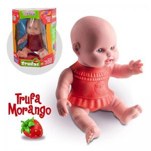 Boneca Bebê Trufas Morango 20Cm - Brinquedo Infantil