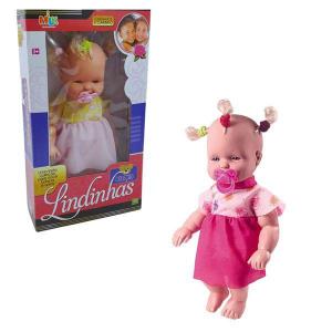 Boneca Bebe Coleção Lindinhas 35Cm - Milk