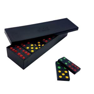 Domino Plástico Preto com 28 Peças - Marluc