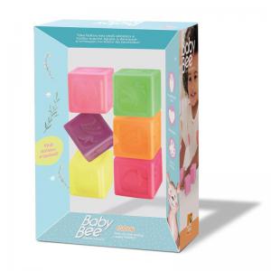 Brinquedo de Vinil Coleção Baby Bee Primeira Infância Cubos com 6 Peças - Bee Toys
