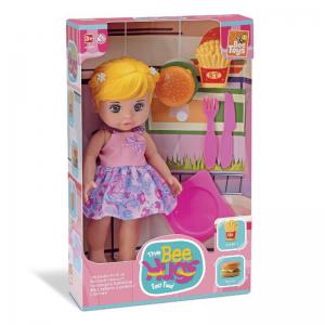 Boneca The Bee Hugs Fast Food Burger e Batata Frita 30Cm - Bee Toys
