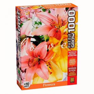 Quebra Cabeça Puzzle Flowers com 1000 Peças - Grow