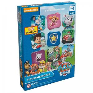 Jogo Super Memória Paw Patrol com 108 Cartelas - Grow