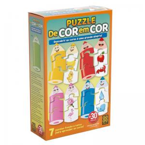 Quebra Cabeça Puzzle de Cor em Cor com 21 Peças - Grow