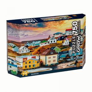 Quebra Cabeça Puzzle Panorama Islândia com 750 Peças - Grow