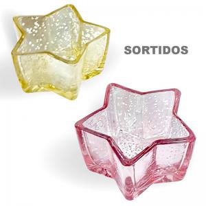 Castical de Vidro Estrela Sortidos 7,5Cm - Fartex