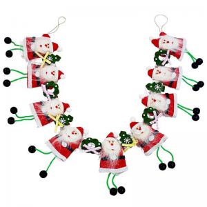 Enfeite Natal Varal com Papai Noel 76Cm - Fartex