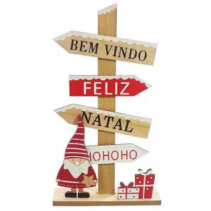 Enfeite de Natal para Mesa Placa com Frases - Fartex