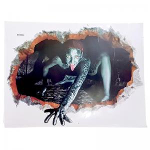 Adesivo Parede Realista Halloween Parede Quebrada 45X60Cm - Lhama Festas