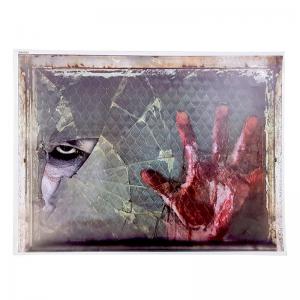 Adesivo Parede Realista Halloween Parede Quebrada 45X60Cm - Lhama Festas