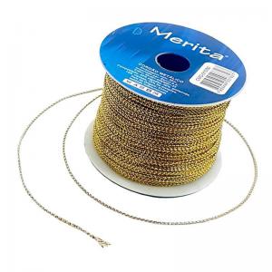 Cordão Metálico Decorativo Ouro 50 Metros - Merita
