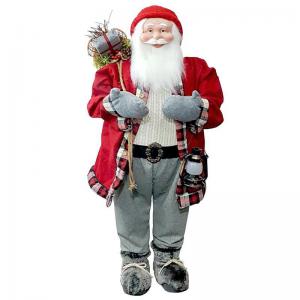 Papai Noel em Pé com Saco e Caixa de Presente 121Cm - Merita