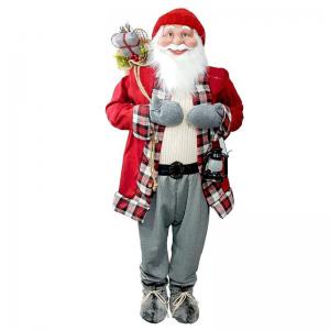Papai Noel em Pé com Saco e Caixa de Presente 152Cm - Merita