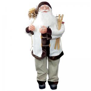 Papai Noel em Pé com Saco de Presente e Esqui 150Cm - Merita