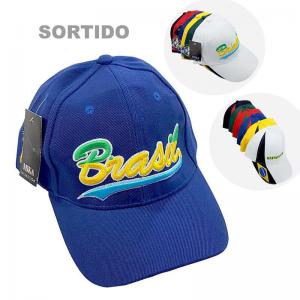 Bone Brasil Bordado Aba Curva Sortidos - Bem Brasil