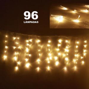 Pisca Cascata Led Branco Quente 96 Lamp.seq. 127V/3Mt-M/F - Centro Oes
