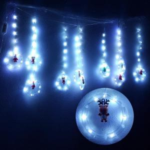 Pisca Natal Cascata Led Fio Fada Branco F. 130 Lamp. Circulo e Pingente com Controle 127V/3Mt -  C.o
