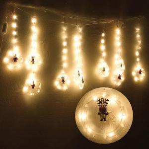 Pisca Natal Cascata Led Fio Fada Branco Q. 130 Lamp. Circulo e Pingente com Controle 127V/3Mt -  C.o
