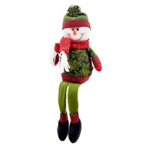 Enfeite Natal Papai Noel com Cachecol Sentado Pernas Mole 40Cm - Rio Master