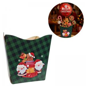 Cachepot Papelao Quadrado Natal Noel 15X15X12
