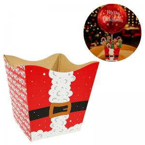 Cachepot Natalino Papelão Decorativo 15X15X12