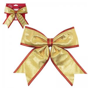 Enfeite Natal Laco Almofadado Dourado com Vermelho - Multiart
