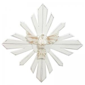 Enfeite Decorativo Espirito Santo Madeira Branco 40X40 Cm