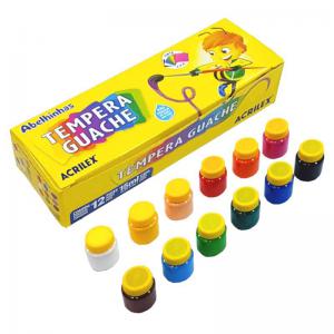 Tinta Guache Escolar Acrilex 12 Cores 15Ml