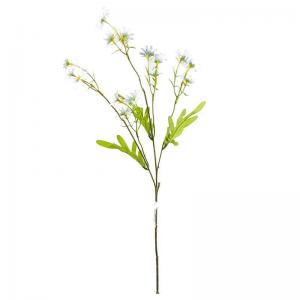 Haste Mini Flor Azul Claro com 4 Galhos 60Cm - Decoromax