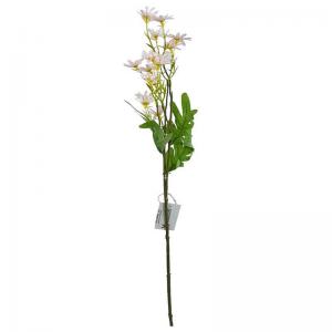 Haste Mini Flor Rosa Claro com 4 Galhos 60Cm - Decoromax