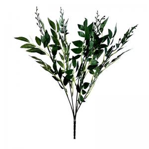 Haste Folhas Verde Nevada com 5  60Cm - Decoromax