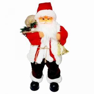 Enfeite Natal Papai Noel Musical com Movimento Vermelho 48Cm - Iracema