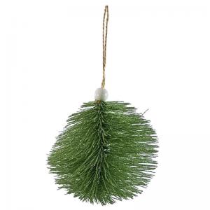 Enfeite Natal para Pendurar Verde com Glitter Prata 10Cm - Bela Flor