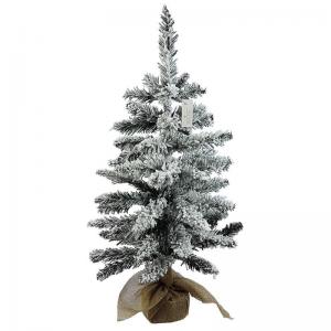 Arvore Natal 55Cm Pinheiro Verde Nevado Luxo 58 Galhos com Base Plastico - Bela Flor
