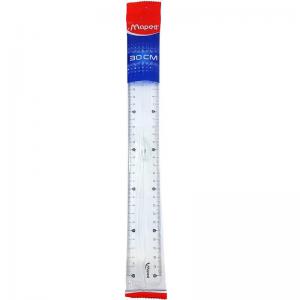 Regua Plastica 30Cm Graduacao Dupla com Apoio - Maped