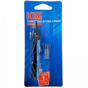 Compasso Escolar Metal S/Tira Linha - Kaz