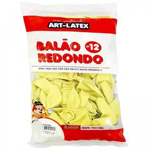 Balao Liso N.12 Redondo Linha Profissional Marfim com 50 Unidades - Art-Latex