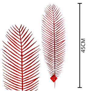 Enfeite Natal Galho Vermelho com Glitter 45Cm - Multiart