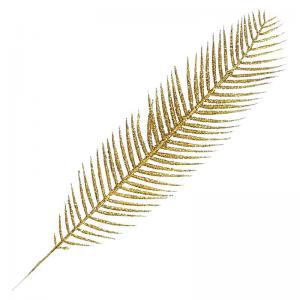 Galho Natal Dourado Glitter 58Cm Haste Decoração Árvore Festas Premium