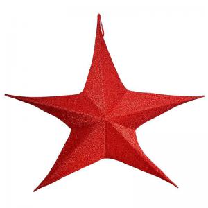 Estrela Tecido Aramada Vermelho Gigante 110Cm - Rei dos Armarinhos