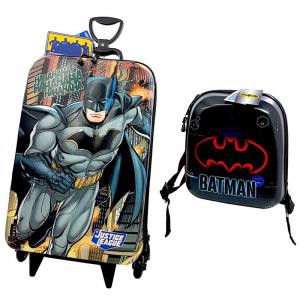 Mochila com Rodinha Liga da Justiça Batman com Lancheira - Diplomata