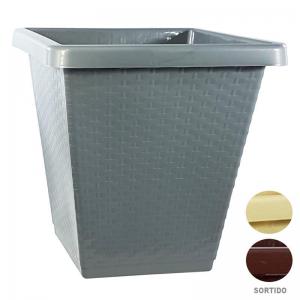 Vaso Quadrado Rattan Color N°40 40Cm 41 Litros - Pratic