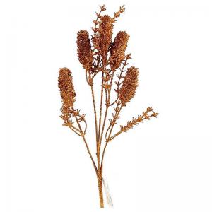 Pick Natal Folhagem Cobre com Glitter 31,5Cm - Multiart