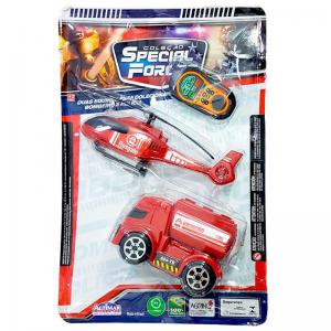 Kit Infantil Colecao Forca Especial Bombeiro com Acessórios 3 Peças - Altimar