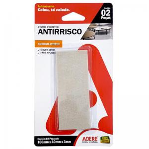 Protetor Multiuso Retangular Antirrisco Feltro 100Mmx40Mmx3Mm - Adere