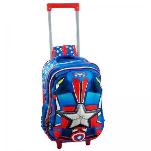 Mochila com Rodinha Infantil Capitão E.v.a Grande 48X30X20Cm - Vozz
