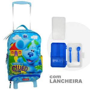 Mochila com Rodinha Blue's Clues e You com Lancheira e Marmita 50X30X13Cm - Dermiwil