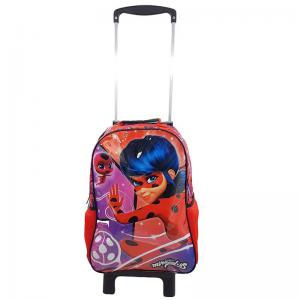 Mochila com Rodinha Miraculous Grande 50X30X13Cm - Dmw